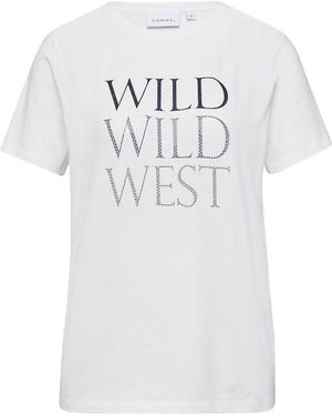Comma, T-Shirt - Weiß
