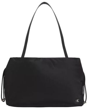 Calvin Klein Micro Mono Drawstrin Tote - Black