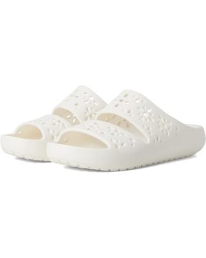 Crocs™ Adult Classic Sandals 2.0 With Floral Cutout Design Slide - White