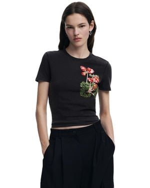 Desigual Ts_botanical_lacroix - Zwart