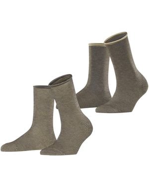 Esprit Allover Stripe Multipack W So Baumwolle Gemustert Socken - Mehrfarbig