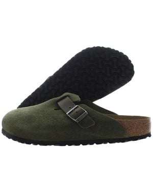 Birkenstock Boston Suede Clogs - Brown