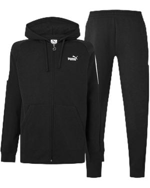 PUMA S Fleece Tracksuit Black/white Xl