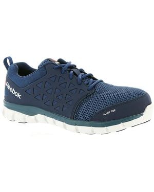 Reebok Work Rb4040 S Sublite Cushion Work Athletic Alloy Toe Shoe Blue And Grey,10.5 M Us