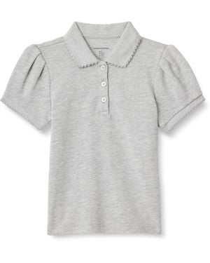 Amazon Essentials Polo de Uniforme de Piqué Niña - Gris