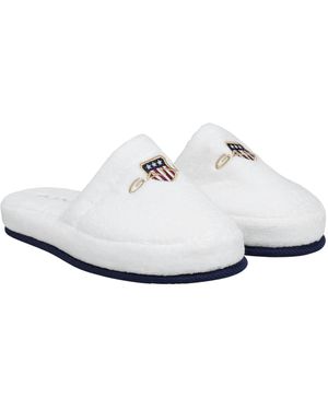 GANT Archive Shield Slippers Farbe White Größe S-M - Weiß