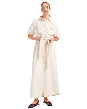 Lee Jeans SS Maxi Western Dress Vestito Casual - Neutro