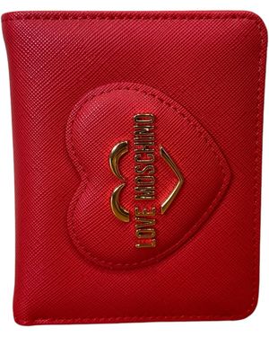 Love Moschino PORTAFOGLI DONNA piccolo 3 Credit CARD e spicci JC5731 - Rosso