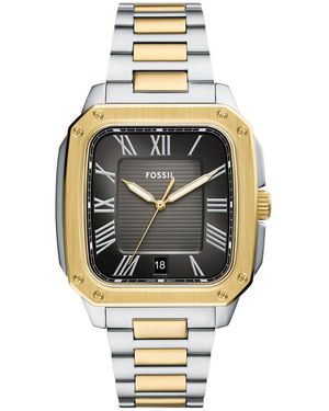 Fossil Analog Quarz Uhr mit Edelstahl Armband FS6123 - Mettallic