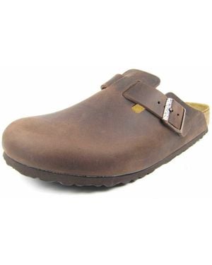 Birkenstock Boston Greased Leather - Brown