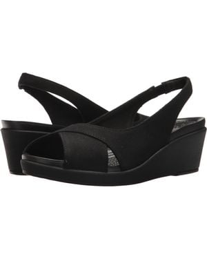 Crocs™ Leigh Ann Slingback Wedge Sandal - Black