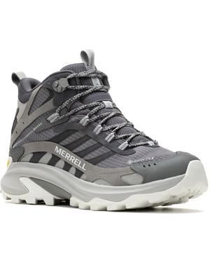 Merrell S Moab Speed 2 Mid Gtx Waterproof Hiking Boots Ashphalt 11 Uk - Grey