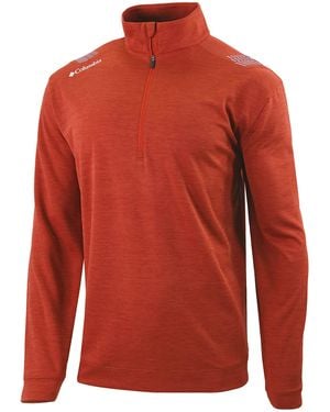 Columbia Golf Omni-wick Oakland Downs 1/4 Zip - Red