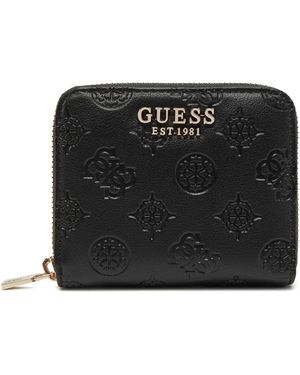 Guess Gerty SLG Small Zip Around Wallet Black - Nero