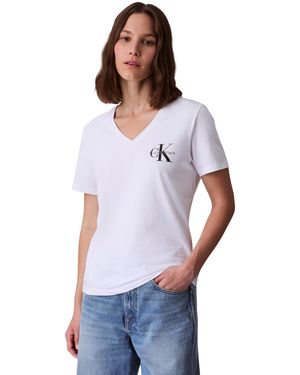 Calvin Klein Jeans T-shirts Voor - Wit