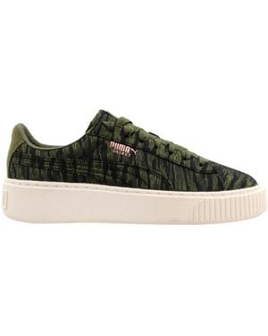 PUMA Womens Basket Platform Vr Wn Sneaker - Black