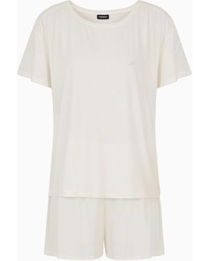 Emporio Armani Short Pajamas Pyjama-Set - Weiß