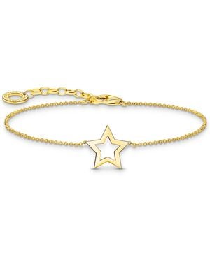 Thomas Sabo 413-39 - Braccialetto con ciondolo a forma di stella in argento placcato - Metallizzato