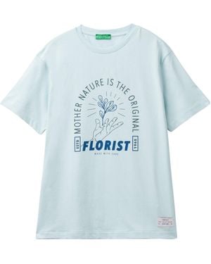 Benetton Undercolors Of Benetton 3mi5u108d T-shirt - Blue