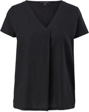 Comma, T-Shirt - Schwarz