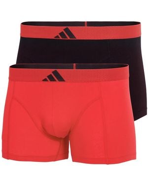adidas Herren Unterwäsche Boxershorts 2er Pack-Trunk - Rouge
