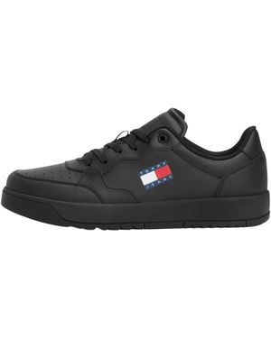 Tommy Hilfiger Uomo Sneakers con Suola Preformata Retro Essential Scarpe - Nero