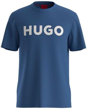 HUGO Dulivio 10229761 01 Short Sleeve T-shirt S Blue