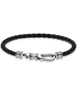 Thomas Sabo Bracciale Statement da Uomo Argento A1931-682-11-L19 - Nero