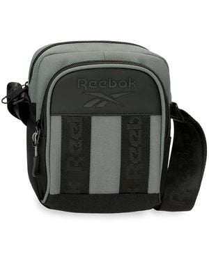 Reebok Baltimore Shoulder Bag Medium Grey 17x22x8cm Polyester By Joumma Bags - Black