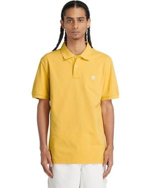 Timberland Pique Short Sleeve Polo Canottiera - Giallo