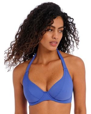 Freya Jewel Cove Halter Underwire Bikini Top - Blue