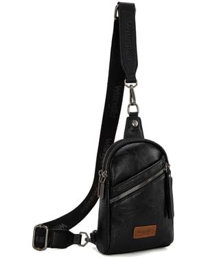 Wrangler Small Sling Bag For Crossbody Bags Chest Bag - Black