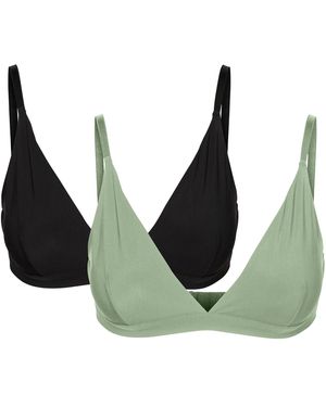 Vero Moda VMDIKTE Bra TOP 2-Pack - Grün