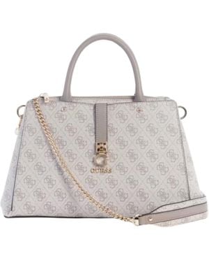 Guess Zamira Luxe Satchel - Grijs