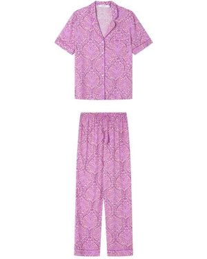 Women'secret Long Pyjama Mix and Match Journal Pijamas - Morado