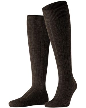 FALKE Teppich Im Schuh M KH lana al ginocchio tinta unita 1 paio - Nero