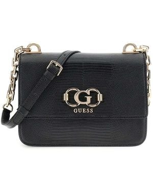 Guess Salinge Flap Crossbody Bag Black - Schwarz