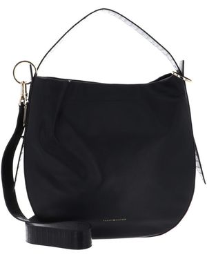 Tommy Hilfiger Luxe Leather Hobo Desert Sky - Black
