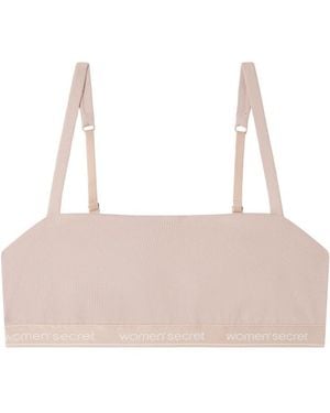 Women'secret Top Sin Costuras Algodón Bra - Rosa