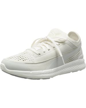 PUMA Ignite Sock S Trainers Lace Up Shoe Off White Synthetic 360570 01 Z44a - Black