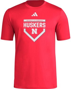 adidas S Pregame Short Sleeve T-shirt - Red