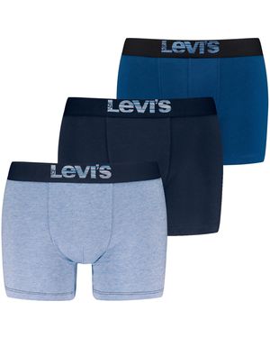 Levi's Optical Illusion Organic Cotton Boxer Briefs - Blue