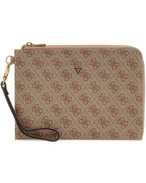 Guess Milano Clutch M Beige/Brown - Multicolore