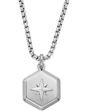Fossil Collier pour hommes - Métallisé