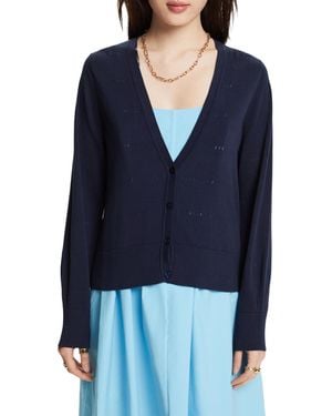 Esprit 044ee1i317 Cardigan - Bleu