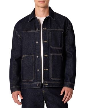 Amazon Essentials Rigid Denim Relaxed-fit Utility Jacket - Black