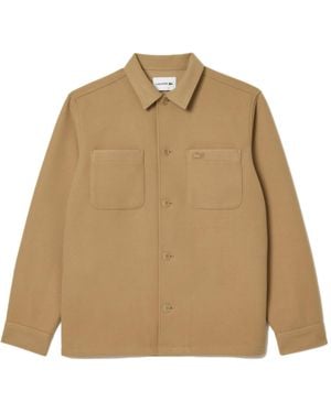 Lacoste S Wool Overshirt Beige M - Natural