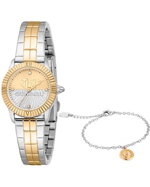 Just Cavalli Orologio Analogico al Quarzo Donna con Cinturino in Acciaio Inox JC1L328M0095 - Metallizzato