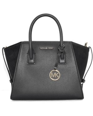Michael Kors Avril Small Logo e Borsa in Pelle Nero