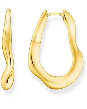 Thomas Sabo Orecchini a cerchio ondulati in oro - Metallizzato